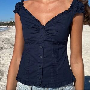 Brandy Melville Navy Elena Top